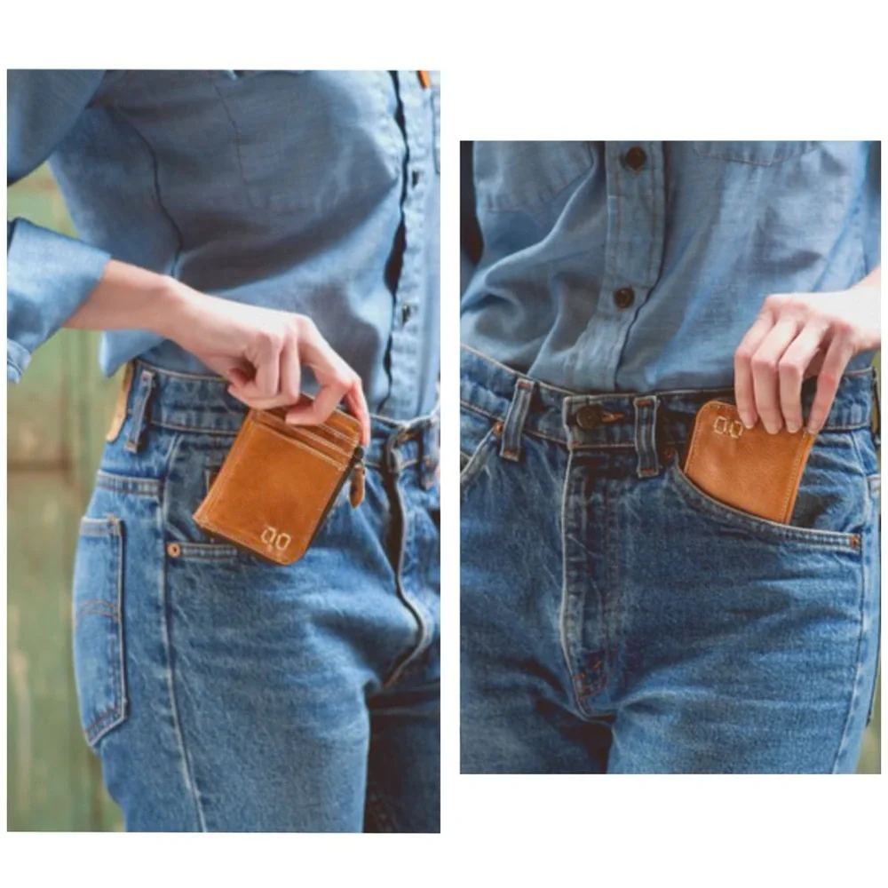 Bed Stu Leather Carrie Zip Wallet Tan Retail $100 - Picture 12 of 12